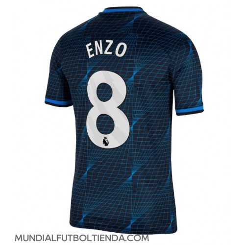Camiseta Chelsea Enzo Fernandez #8 Segunda Equipación Replica 2023-24 mangas cortas